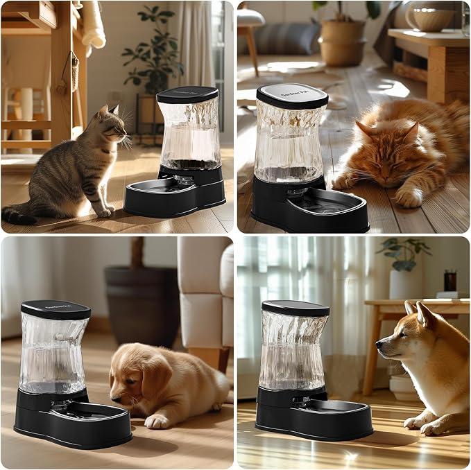 Gardner Pet Automatic Dog Water Dispenser Gravity Stainless Steel Water Waterer Feeder, 100% BPA-Free Large Capacity Water Feeding Bowls for Medium & Large-Sized Dogs Cats Other Pets -(1 Gallon) - Image 5