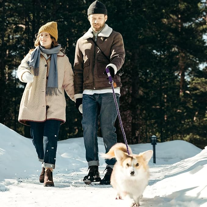 S-ETOVUS-Chain Dog Leash, Bite-Proof Metal Leash, with Padded Handle | Three Sizes 7.25FT/5.2FT/4FT, Woven From Nylon Rope And Chain, Durable And Bite-Resistant, Comfortable With Padded Handles. - Image 9