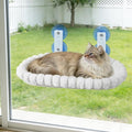 YooxArmor Foldable Cat Window Perch, Cat Bed with Strong Suction Cups & Metal Frame, Window Hammock for Indoor Large Small Cats, Oval by YooxArmor