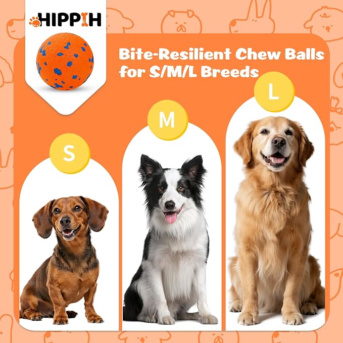 HIPPIH Dog Balls Tennis Balls, Dog Chew Toys for Aggressive Chewers ETPU | 3PCS Interactive Puppy Toys for Teething, 3'' Fetch Ball Water Toy for Small/Medium Breed,High Bouncy & Floating Dog Pool Toy - Image 6