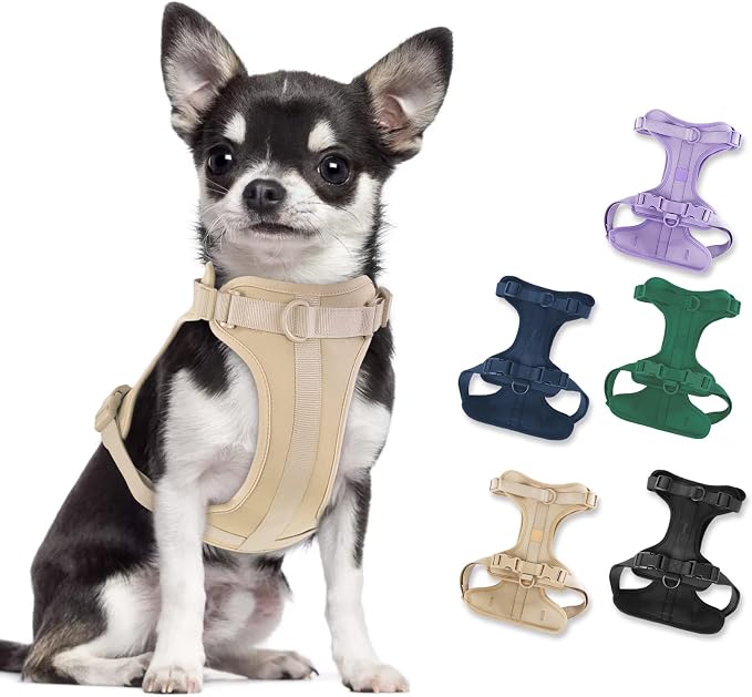 Wisedog No Pull Dog Harness, Sand Color, Small | Lightweight, Adjustable Breathable Pet Vest, Soft & Comfortable Cushion, Small Medium Large Dogs by WisedogPetSupplies