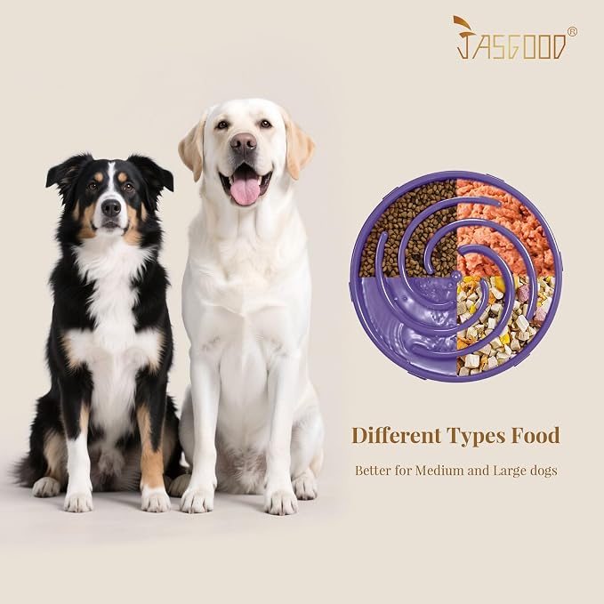 JASGOOD Slow Feeder Bowl for Large Dogs, Anti-Gulping Pet Bowl, Prevents Bloat & Choking - Image 4