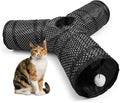 Cat Tunnel Collapsible, More Interactive Indoor Play Toy Tube for Cats & Kittens with Hanging Ball and Peekaboo Holes(Y) by Unknown