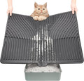 UPSKY Large Cat Litter Mat 31" x 24 Waterproof and Washable, Soft on Paws | Litter Catcher Pad, Cat Litter Trapping Mat, Scatter Control, Fits Most Litter Boxes, Use for Dogs & Cats, Black by UPSKY