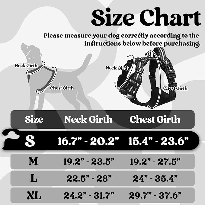 rabbitgoo Dog Harness Small Sized, Updated Easy On & Off with 3 Buckles | No Pull No Choke, Walking with 2 Clips and Handle, Adjustable Soft Reflective, Mountain Black, Small - Image 2