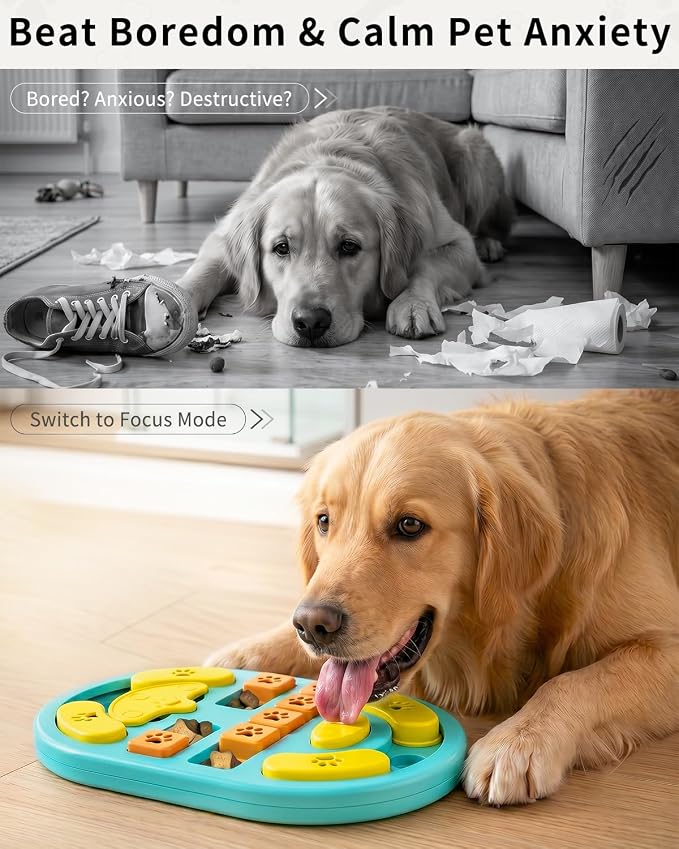 Dog Puzzle Toy, Interactive Enrichment Treat Food Puzzles, Blue | Mental & Brain Stimulation, Slow Feeder, For Smart Puppy Small Medium Large Dogs Cats - Image 5