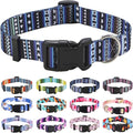 Mihqy Dog Collar for Small Dogs, Fashion Design, Bohemian Blue,S | Neck Fit 9.8"-15.7", Multiple Patterns，4 Sizes for Small Medium Large Dogs, Comfortable for Walks and Outdoor Hikes by Mihqy