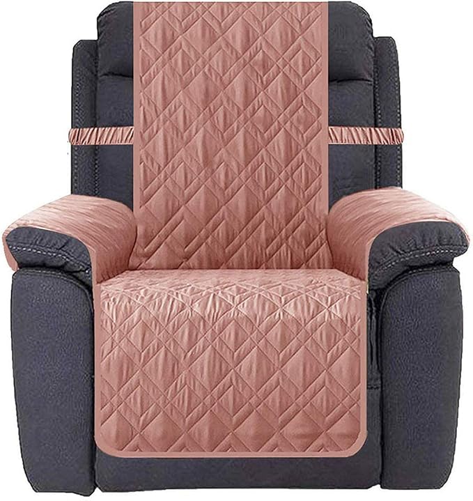 Ameritex Waterproof Nonslip Recliner Cover Stay in Place, Dog Chair Cover Furniture Protector, Ideal Recliner Slipcovers for Pets and Kids (Pink, 23") by Ameritex