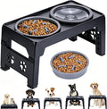 LALOBLUE Collapsible Dog Bowls Raised Elevated Adjust Stand | Elevated Dog Bowls, Dog Bowls Raised, Dog Bowls Elevated,5 Heights Adjustable Elevated Raised Dog Bowls Stand by Laloblue