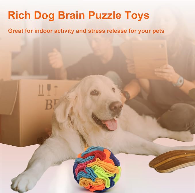 Ablechien Snuffle Ball - Snuffle Ball for Dogs Large Breed, Interactive Dog Toys to Keep Them Busy, Dog Puzzles for Large Dogs with Storage Bag Machine Washable - Image 6