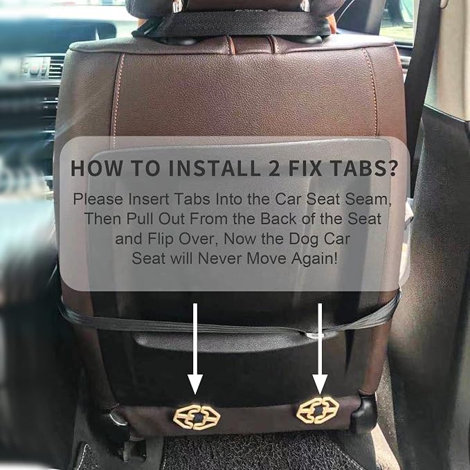 GENORTH Dog Car Seats for Small and Medium Dogs,Portable Puppy/Pet Car Booster Seat with Clip-On Leash and Mesh Window for Pet Up to 20 lbs - Image 7