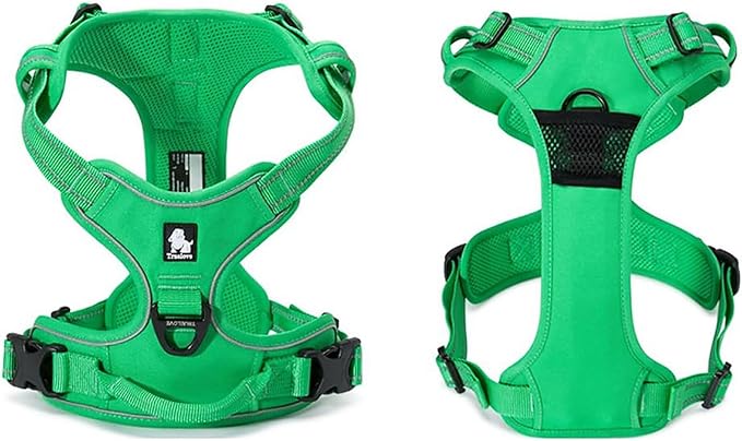 TRUE LOVE Adjustable No-Pull Dog Harness Reflective Pup Vest Harnesses Comfortable Control Brilliant Colors Truelove TLH5651(Grass Green,XL) | Front Clip, No-Choke, Soft Padded, Control Handle, Anti Escape, Dog Car Harness, Walking and Training, Escape... - Image 6