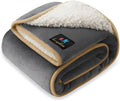 Luciphia Waterproof Blanket for Large Dog, Reversible Sherpa Couch Cover | waterproof pet blanket sherpa fleece reversible couch cover bed protector car from spills scratches, Grey+Beige 65" x 57" by luciphia