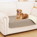 Smiry Waterproof Reversible Pet Couch Covers for Dogs | Pet Friendly, Soft Fabric, Washable Sofa Furniture Protector for Dogs Cat Kids, Checkered (30"x60", Taupe/Beige) by Smiry