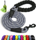 Taglory Rope Dog Leash for Small Medium Dogs, 6 FT Padded Handle, Grey | Made of Climbing Rope, Reflective for Night Walks and Training, Comfortable Grip, Anti-tangle Swivel Clip, 3/8 inch by Taglory