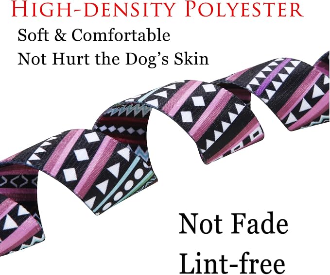 Mihqy Dog Collar for Large Dogs, Fashion Design, Bohemian Purple,L | Neck Fit 14.9"-24.8", Multiple Patterns，4 Sizes for Small Medium Large Dogs, Comfortable for Walks and Outdoor Hikes - Image 5