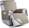 VANSOFY 100% Waterproof Recliner Chair Covers Washable, Khaki, 22" | Non-Slip, Slipcover with Pocket, Furniture Protector, Elastic Straps, Chair Cover for Pets, Dogs by VANSOFYFURNITURECOVERS