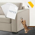 Transparent Cat Scratch Furniture Protectors 16Pcs 17x11.8in Scratch Guards | transparent guards, heavy-duty anti-scratch, safe for leather, fabric, wood, peel-and-stick, residue-free removal by Vefhby