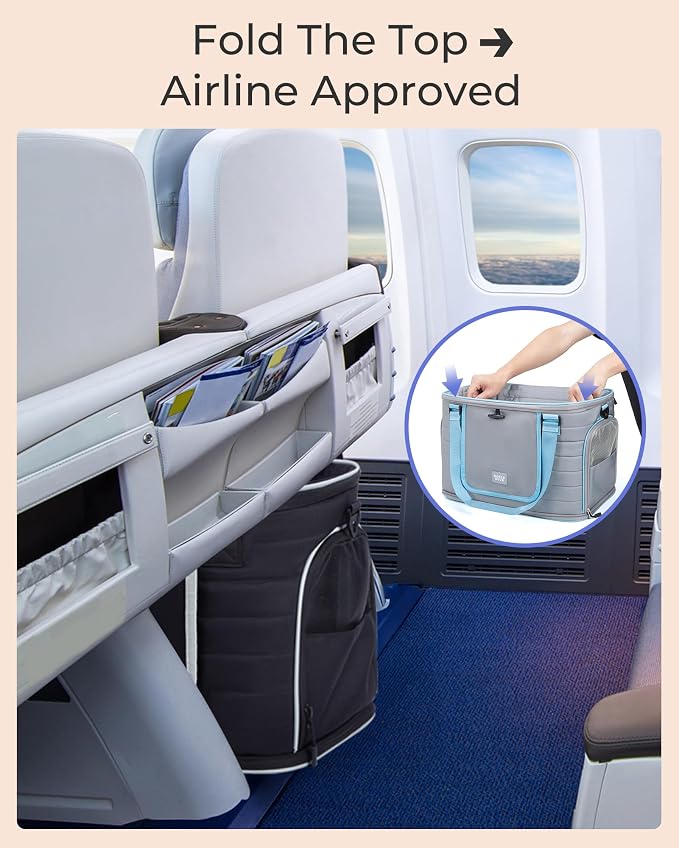Top-Expandable Pet Carrier: NOBLE DUCK Airline Approved Pet Travel Bag for Cats/Dogs Up to 20 Lbs | Soft-Sided, Multi-Sided Breathable with Anti-Escape Zipper & Privacy Curtain to Reduce Stress - Image 3
