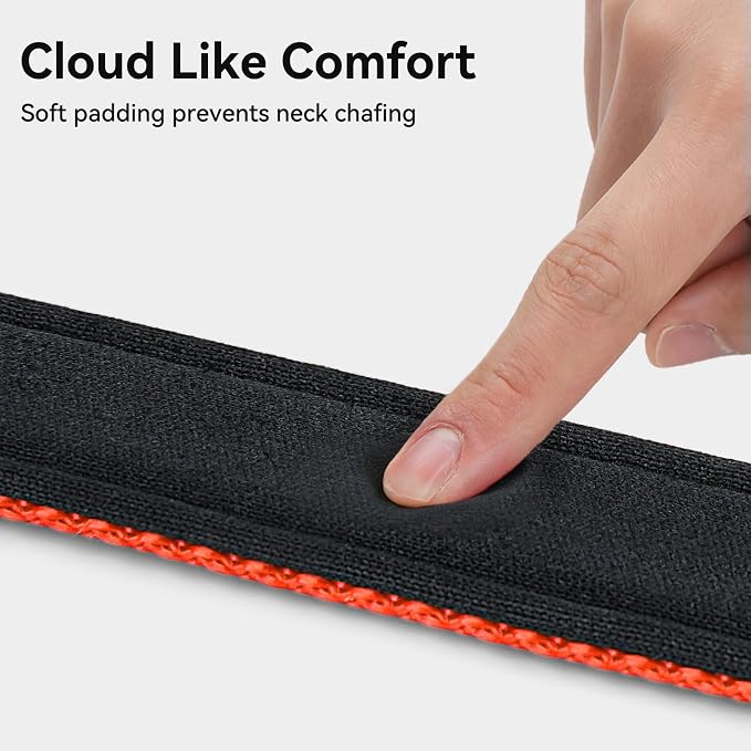 Joytale Reflective Dog Collar, Adjustable Neoprene Padded, Orange S | Breathable Nylon for Small Dogs, No Chafing on Daily Walks and Training, Gentle on Neck, Secure Metal D-Ring, Night Safety - Image 4