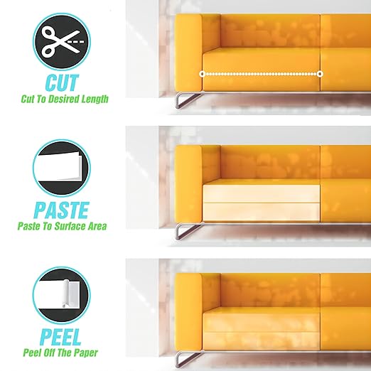 Polarduck Anti Cat Scratch Tape: 4 inches x 30 Yards Cat Training Tape 100% Transparent Clear Double Sided Cat Scratch Deterrent Tape Furniture Protector for Couch, Carpet, Doors, Pet & Kid Safe - Image 6