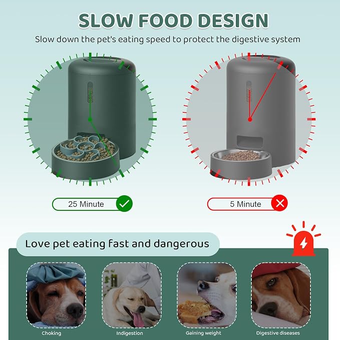 Slow Feeder Insert Compatible with Petlibro – Dog Bowls for Fast Eaters | Silicone slow feeder fits Petlibro round bowls. Slows down fast eaters. Non-slip design. Dishwasher safe. - Image 4