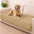 Smiry Non Slip Couch Cover for Dogs, Fuzzy Plush Pet Sofa Protector | Washable Furniture Cover for Large Dogs & Cats, Scratch & Dirt Resistant, For 2 Cushion Couch, Camel, 35.4"x63" by Smiry