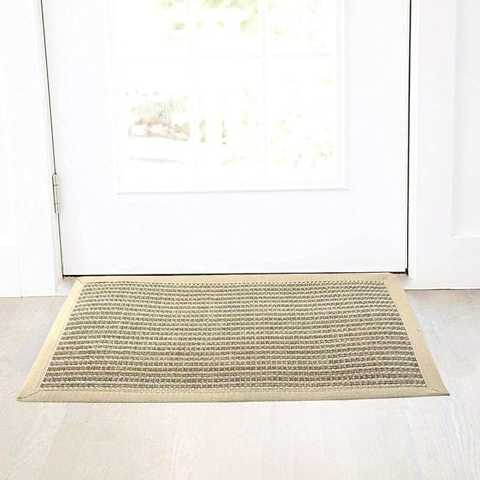 FUKUMARU Cat Scratcher Mat, 23.6 X 15.7 Inch Natural Sisal Cat Scratch Mat | Horizontal Cat Scratching Pad Mat Floor Rug with Sticky Tapes, Cat Wall Scratcher for Indoor Cats, Protect Carpet, Thicken - Image 4