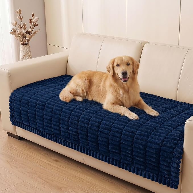 Smiry Couch Cover for Dogs, Non Slip Washable Sofa Protector for Pets | Soft Furniture Cover for Leather & Fabric Couches, Cozy Protect Against Fur, Dirt & Messes, Pet Friendly, 43"x63" by Smiry