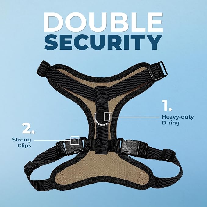 Voyager Step-in Lock Dog Harness - Army/Black Trim, Medium | 17 - 21" in Chest, Adjustable, Breathable Air Mesh, Lightweight for Daily Walks, Strong Clips, Heavy Duty D-Ring - Image 2