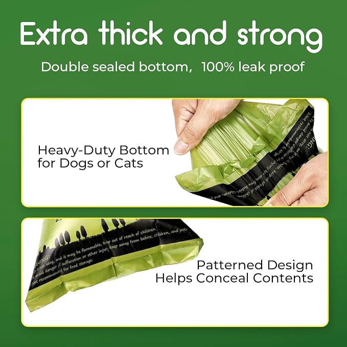 ATIFBOP Biodegradable Dog Poop Bags 150 Count 10 Rolls with Dispenser, Thicken and Leak Proof Poop Bag Holders for Leashes(Scented) - Image 4