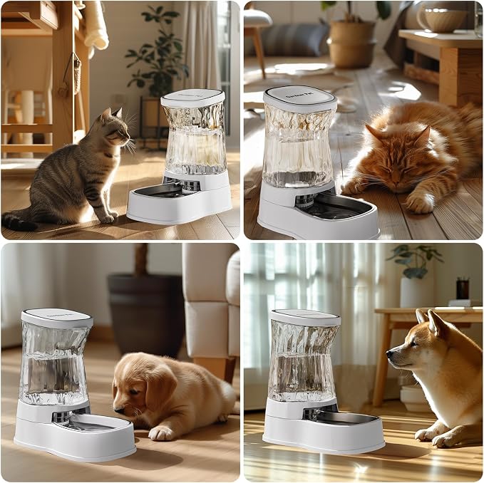 Gardner Pet Automatic Dog Water Dispenser Gravity Stainless Steel Water Waterer Feeder, 100% BPA-Free Large Capacity Water Feeding Bowls for Medium & Large-Sized Dogs Cats Other Pets -(1 Gallon) - Image 6