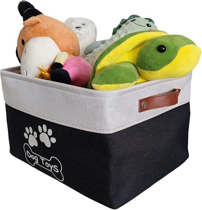 Collapsible Dog Toy Basket Foldable Dog Toy Box Bin for Pet Chew Toys Accessory - Image 9