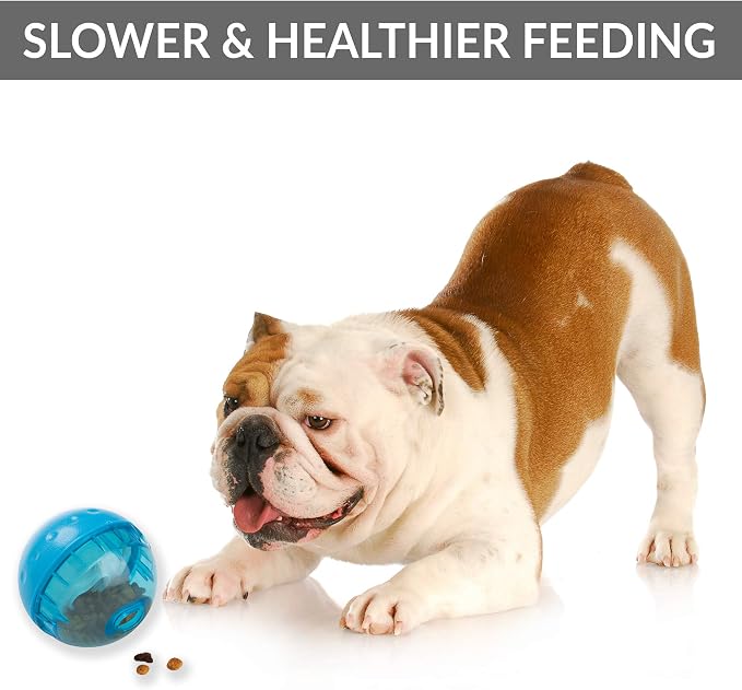 Our Pets IQ Treat Ball Interactive Food Dispensing Dog Toy, Assorted Colors (Pack of 2) - Image 8