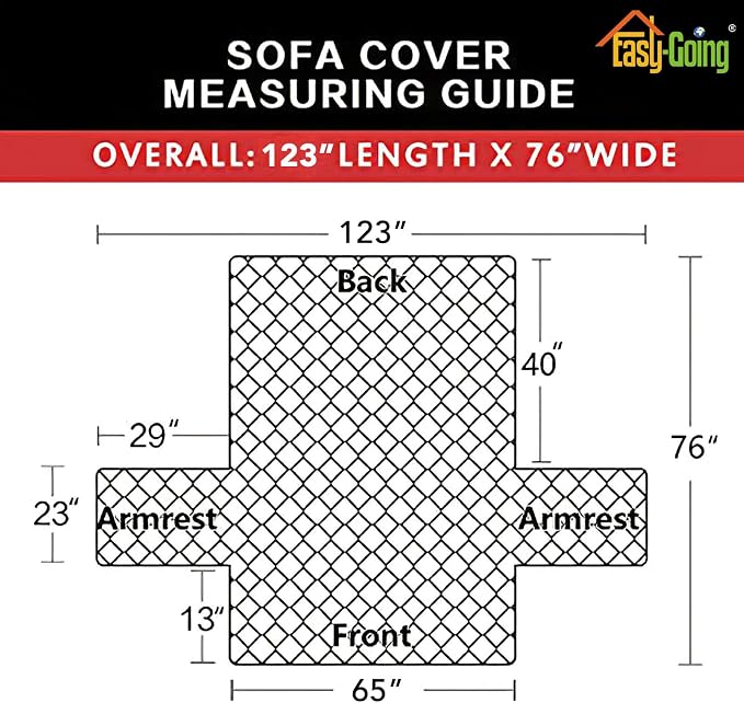 Easy-Going Reversible Couch Cover, 3 Cushion Sofa, Large, Ivory/Ivory | Machine Washable Slipcover For Dogs, Water Resistant Furniture Mat For Living Room, Non-Slip Sofa Cover, Pet Friendly - Image 6