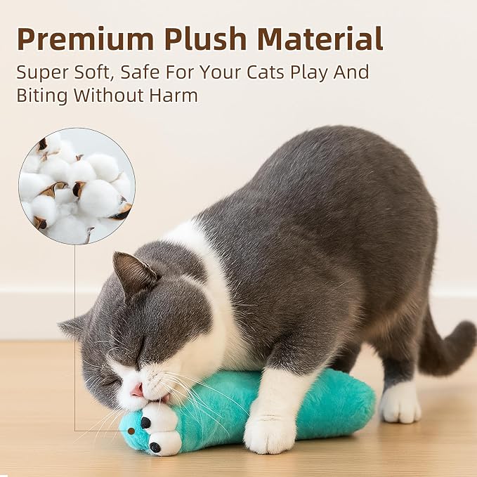 Gochanmon Cat Toys Pillows,3 Pack, Catnip Inside,Soft and Durable Kick Sticks with Crinkle Sound, Interactive Indoor Kitten Play and Exercise Toy 12.5 Inches - Image 5