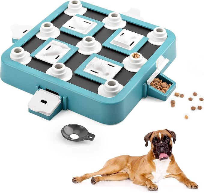 LACCEN Dog Puzzle Toys, Level 3 in 1 Interactive Dog Toys for Boredom, Funny Feeding Toy for IQ Training Brain Stimulating, Treat Dispenser Dog Toy for Large Medium Small Dogs by LACCEN