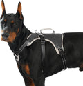 Escape Proof Dog Harness, Dachshund Harness, Reflective Dog Harness with Handle, Durable,Adjustable Vest for Small Medium Large Dogs Walking, Training, and Running Gear (Black,XL) by Huntboo