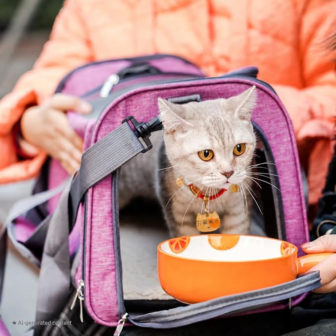 Mr. Pen- Pet Carrier, 17.5" x 11.2" x 11.5", Medium Size, Pink | Portable Travel Carrier for Small Pets, Cats & Small Dogs, Breathable Mesh, Safety Inner Leash - Image 7