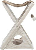 TRIXIE Miguel Fold and Store Cat Hammock, Indoor Cat Furniture with Dangling Toys, Scratching Pad, and Cave, Taupe/Light Gray by TRIXIE