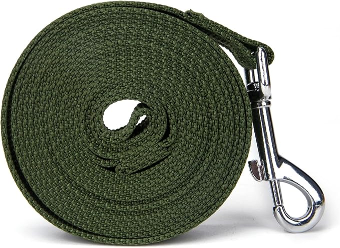 Strong Durable Nylon Dog Training Leash, 1 Inch Wide Traction Rope, 6 ft 10ft 15ft Long, for Small and Medium Dog (Military Green, 15 Feet) - Image 7