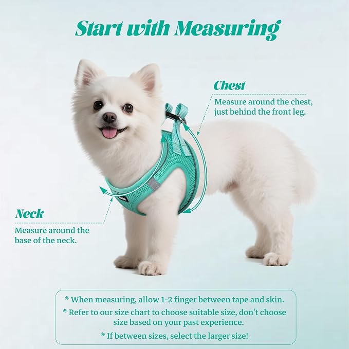 No Pull Dog Puppy Harness and Leash Set Reflective Mesh Vest Large - Image 2