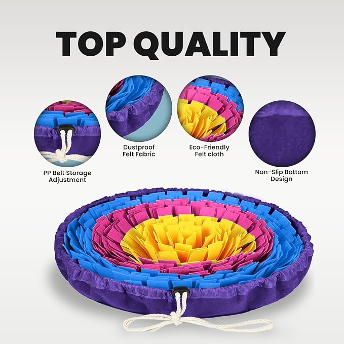 PET ARENA Snuffle Mat Dog Puzzle Feeder for Slow Eating & Brain Training | Promotes healthy habits sensory activities, reduces boredom, supports focus, provides engaging playtime indoors or outdoors. - Image 4