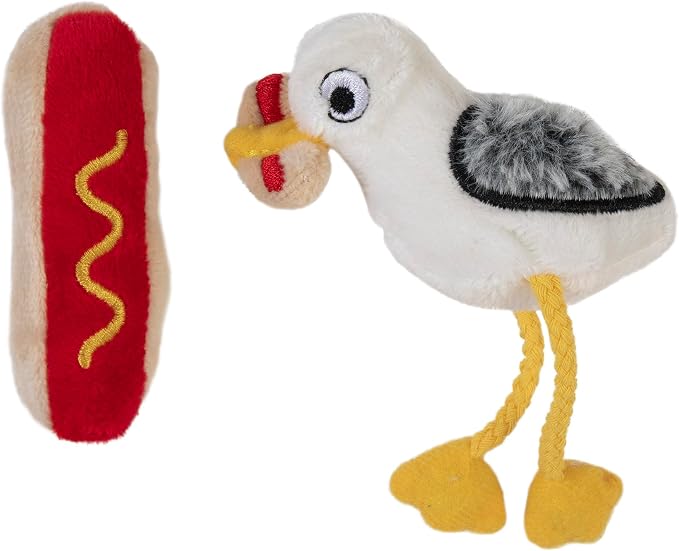 Mad Cat Hotdog Thief Bird Crinkle Cat Toy, Catnip and Silvervine, 2 Pack | Plush interactive pair with realistic sounds, ideal for tossing, batting, kicking and cuddling sessions, suits all felines - Image 4