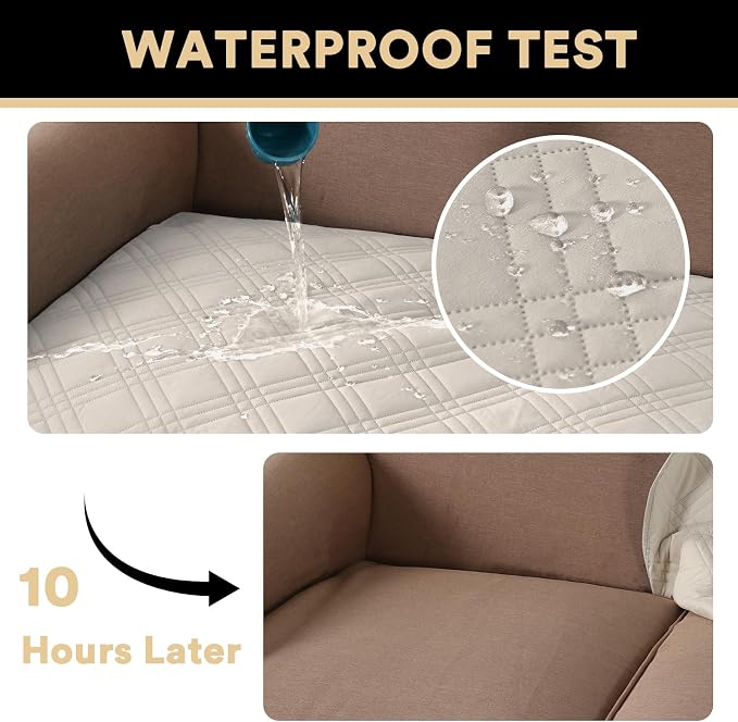PrinceDeco Waterproof Couch Covers for Pets Thick Dog Blanket 47x78 Inch Non-Slip Pet Bed Cover Protect Furniture Couch Sofa Car Outdoor for Puppy Cat Kids, French Oak - Image 3