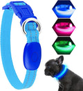 Light Up Dog Collar, Rechargeable USB Collar, Waterproof, Luminous LED Collar, Adjustable, Super Bright, Night Walking for Small Medium Large Dogs, Blue, S by KOSKILL