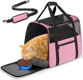 JUNGYOUN Premium ​Cat Carrier - ​Pet Carrier for Cat & Small Dogs up to 15lbs - ​Airline Approved Travel Dog Carrier with Anti-Escape Zippers, Collapsible Travel Bowl & Padded Strap by JUNGYOON