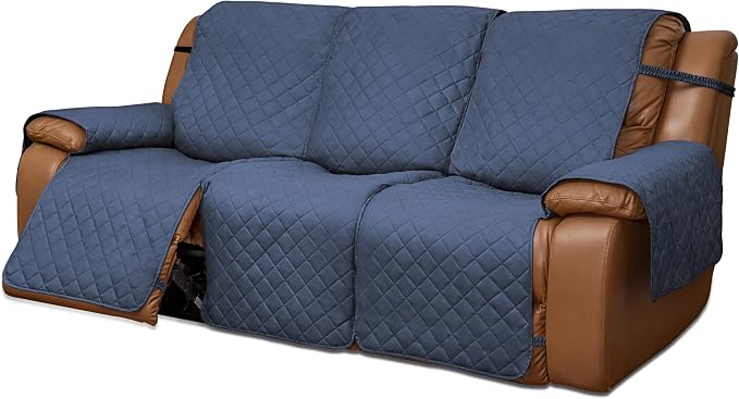 Easy-Going Reversible Couch Cover for 3 Seat Oversized Recliner, Dark Blue | Sofa Slipcover For Dogs, Sofa Cover For Oversized Recliner, Furniture Protector Mat, Pet Friendly by Easy-Going