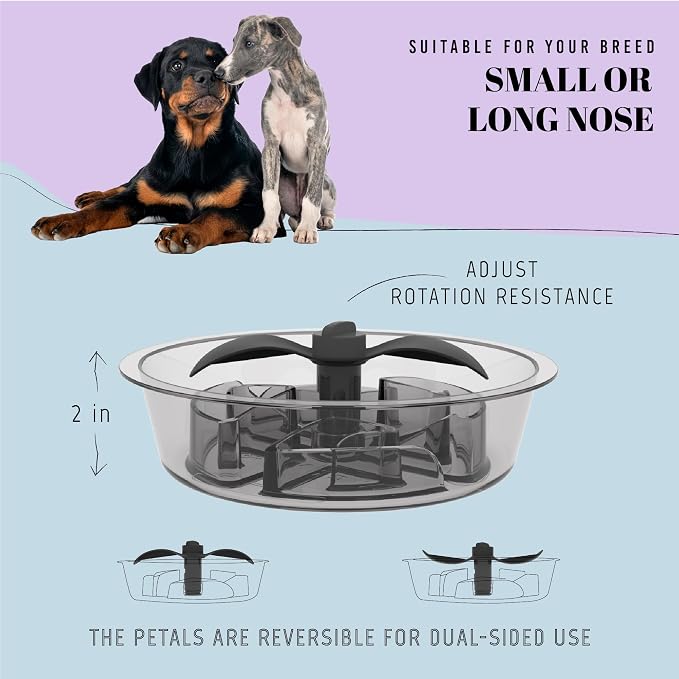 AVERYDAY Slow Feeder Dog Bowls for Large Breed, 2.5 Cups Deep Food Puzzle Bowl with Spinning Slow Feeder Insert, Non-Slip Bottom, Fits for Raised Stand, Hard Maze Design for Medium and Large Dogs - Image 4