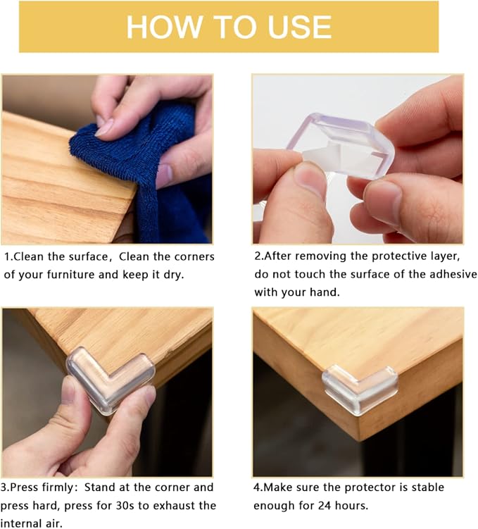 12 Pack Corner Protectors, Corner Guards, Table Corners,Corner Bumpers | corner protector baby, furniture corner protectors, corner guards for furniture , table corner protector for baby - Image 5